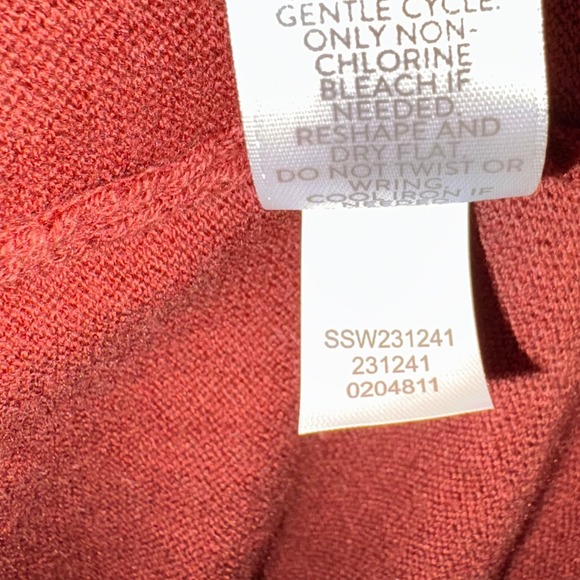 J Jill V Neck Long Sleeve Sweater Women M Cinnoman Cotton Blend Casual Tunic - Picture 8 of 8